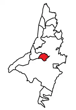 Location of Mount Pearl (red) in the St. John's Metropolitan Area