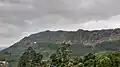 The mountain towering to the north of the village