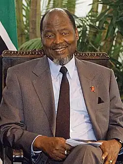 President Chissano seated