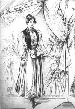 Constance at a charity flower stall held at Kensington Town Hall, April 1891