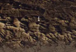 Mt. Penkenushi located on a satellite image