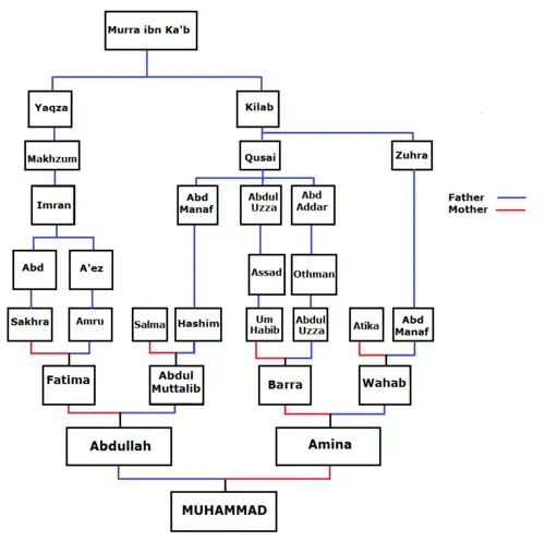 Muhammad's ancestors to Murrah