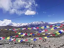 Prayer flags over Muktinath area