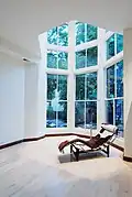 Interior of a multi-story bay window in Chicago, Illinois