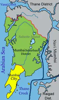 Mumbai consists of two revenue districts, Mumbai City and Mumbai Suburban.