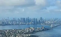 An Aerial view of the Skyline of South Mumbai