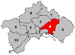 Location within Naples