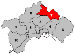 Location within Naples