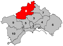 Location within Naples