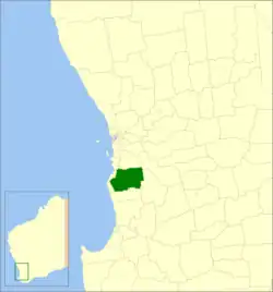 Location in Western Australia