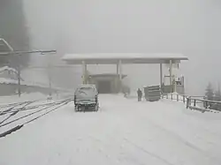 Mürren Railway Station during winter