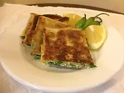Mutabbak, a dish from the Arabian peninsula that was exported to South-East Asia (murtabak)