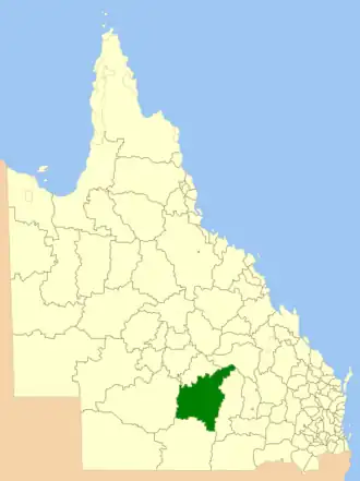 Location of the shire within Queensland