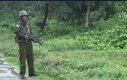 Myanmar Army soldiers in Sittwe- 2012