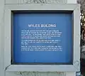 Historical Marker for the Myles Building