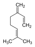 Myrcene is an acyclic monoterpene, an alkene hydrocarbon.[b]