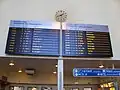 The old timetable display at the station hall