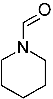 Skeletal formula of N-formylpiperidine
