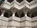 Interior hall with carved ceilings