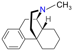 Chemical structure of N-methylmorphinan.