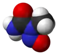 Spacefill model of N-nitroso-N-methylurea