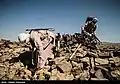 NAJA border guard rangers on the Iran-Pakistan border securing their position