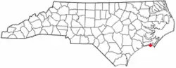 Location of Atlantic Beach, North Carolina