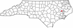 Location of Bath, North Carolina