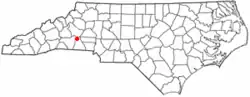 Location of Casar, North Carolina