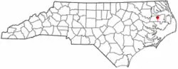 Location of Creswell, North Carolina