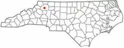 Location of Cricket, North Carolina