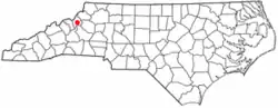 Location of Crossnore, North Carolina