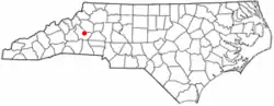 Location in North Carolina