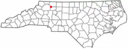 Location of Elkin, North Carolina
