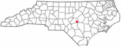 Location of Erwin, North Carolina