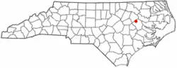 Location of Falkland, North Carolina