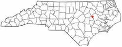 Location of Farmville, North Carolina