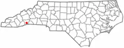 Location of Flat Rock, North Carolina