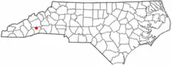Location of Fletcher, North Carolina