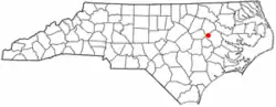 Location of Fountain, North Carolina