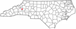 Location of Glen Alpine, North Carolina