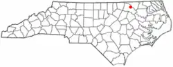 Location of Halifax, North Carolina