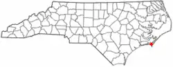 Location of Harkers Island, North Carolina