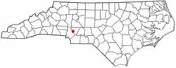 Location of Harrisburg, North Carolina