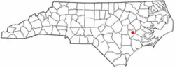 Location of Kinston within North Carolina