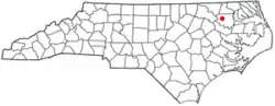 Location of Lewiston Woodville, North Carolina