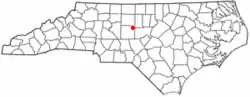 Location of Liberty, North Carolina