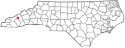 Location of Maggie Valley, North Carolina
