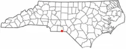 Location of McFarlan, North Carolina