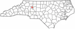 Location of Mocksville, North Carolina